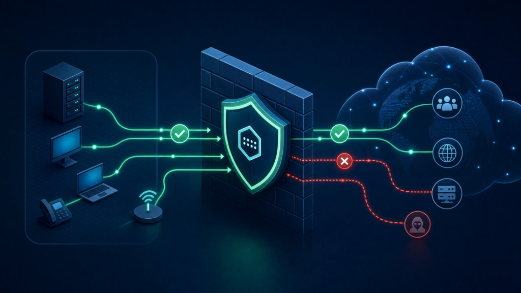 Firewall Unternehmen Leer Netzwerkzugriffe kontrollieren