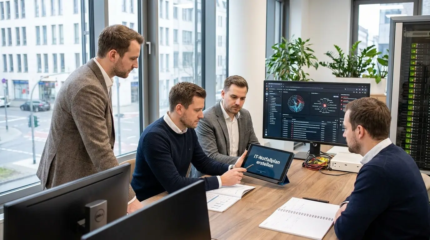 IT-Notfallteam reagiert auf Cybervorfall im Büro